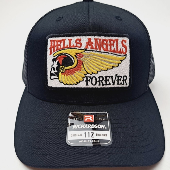 American Biker Motorcycle Racing Gear Bike Gang Club Heritage Hells Angels Hat - Picture 5 of 7